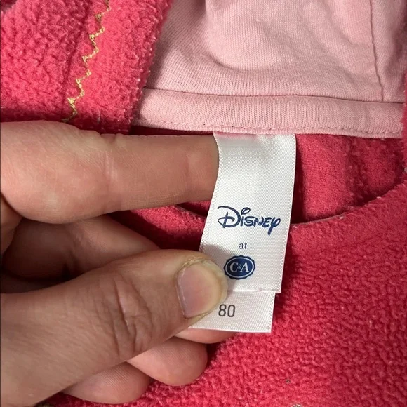 Vintage Disney Sz 80 (9-12 Months) Pink Fleece Winnie & Piglet Love to Skate - Picture 5 of 5